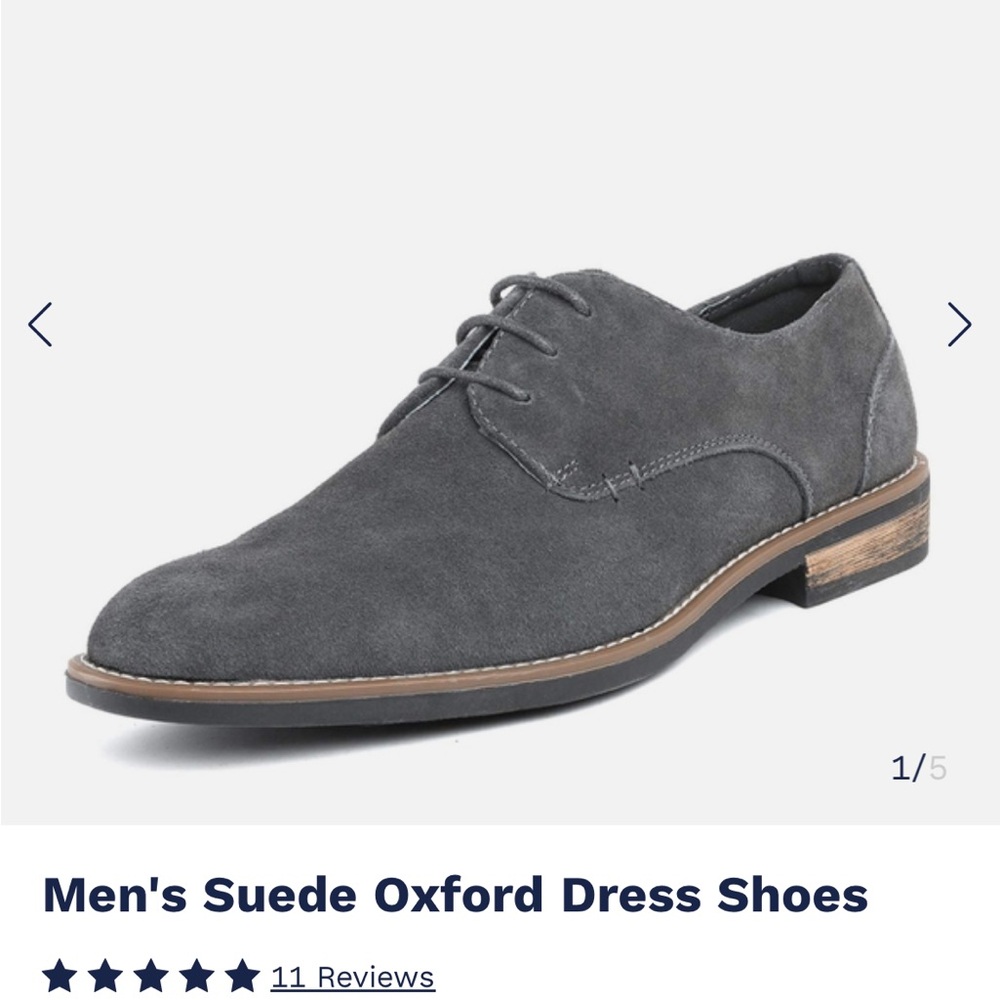 NWT Bruno Marc Gray Oxford Dress Shoes